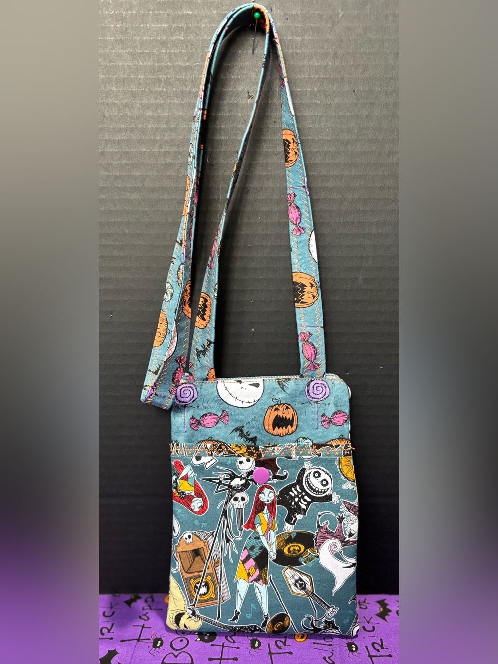 Halloween Nightmare Before Christmas Handmade Crossbody Phone Pouch